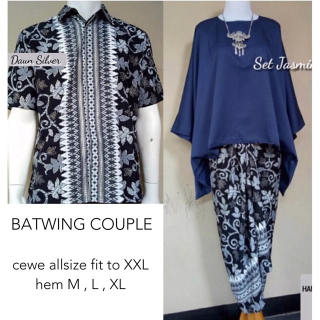 SB Collection Couple Stelan Kebaya Jauza Rok Lilit Dan Kemeja Batik Pria