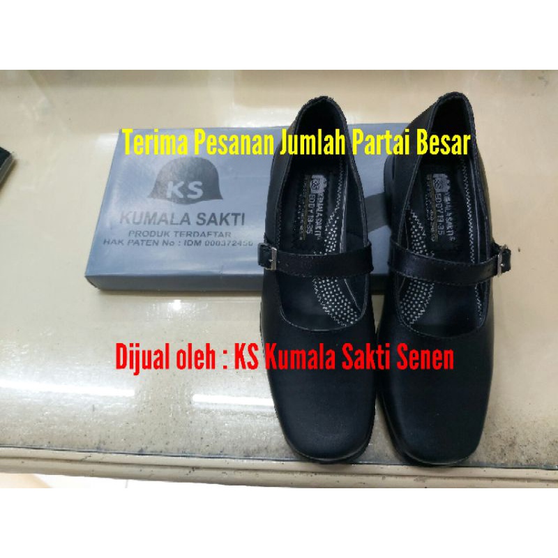 《PREMIUM》Sepatu PDH Pantofel Wanita Paskibra Kulit Asli Tali 1 Pengibar Bendera