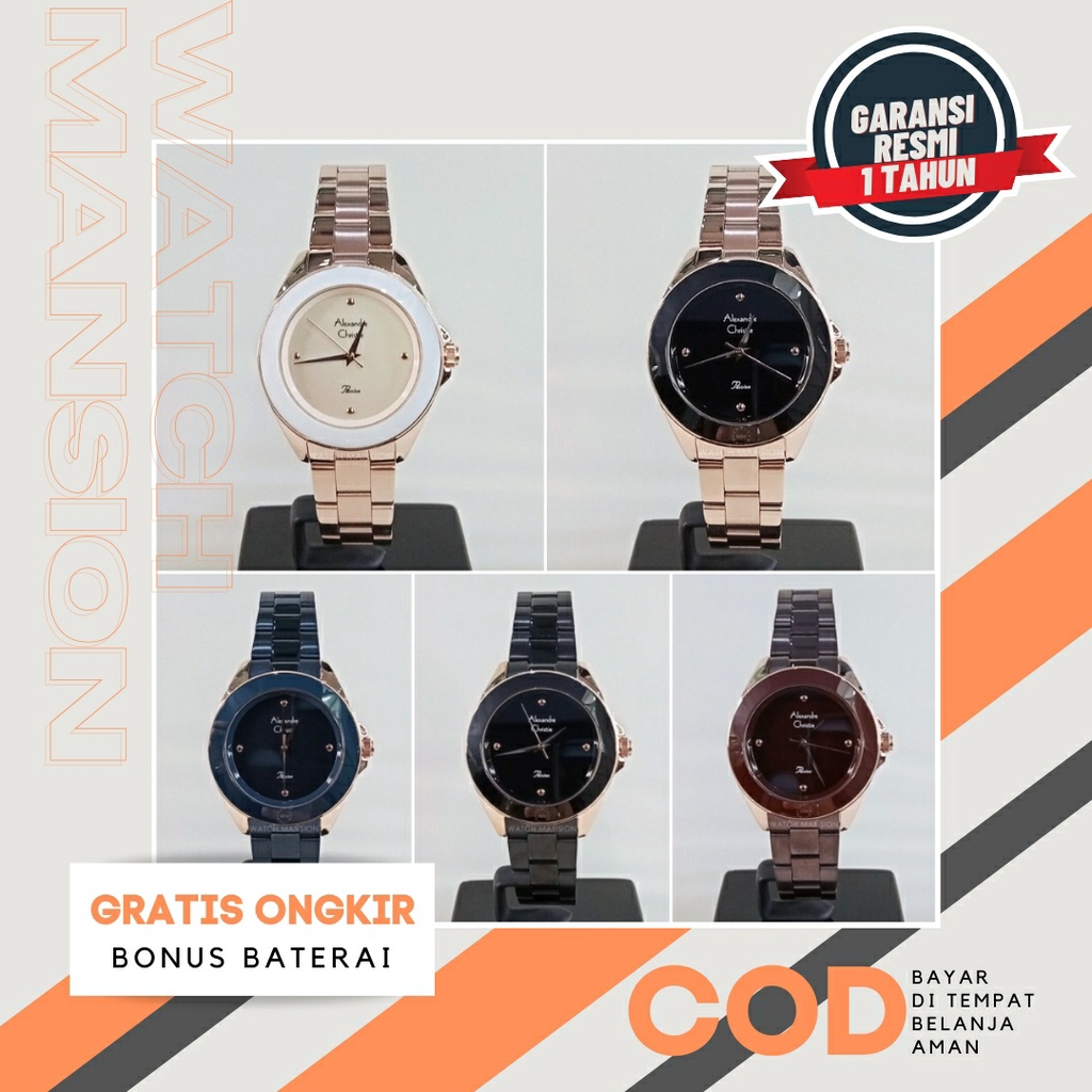 JAM TANGAN WANITA ALEXANDRE CHRISTIE 2976 AC2976 STAINLESS STEEL ORIGINAL GARANSI 1 TAHUN