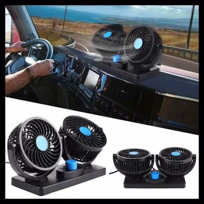 Kipas Angin Mobil Car Cooling Double Fan Kipas Angin Mobil 12 Volt