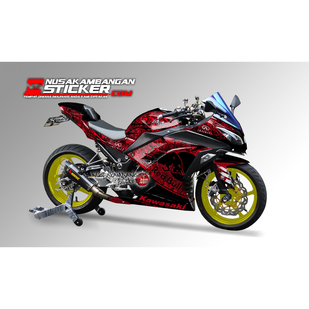 Decal Stiker Ninja 250 FI  Banteng Merah