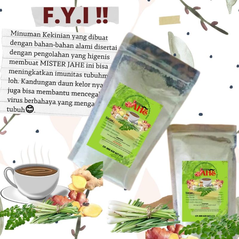 

BUBUK JAHE MERAH & DAUN KELOR