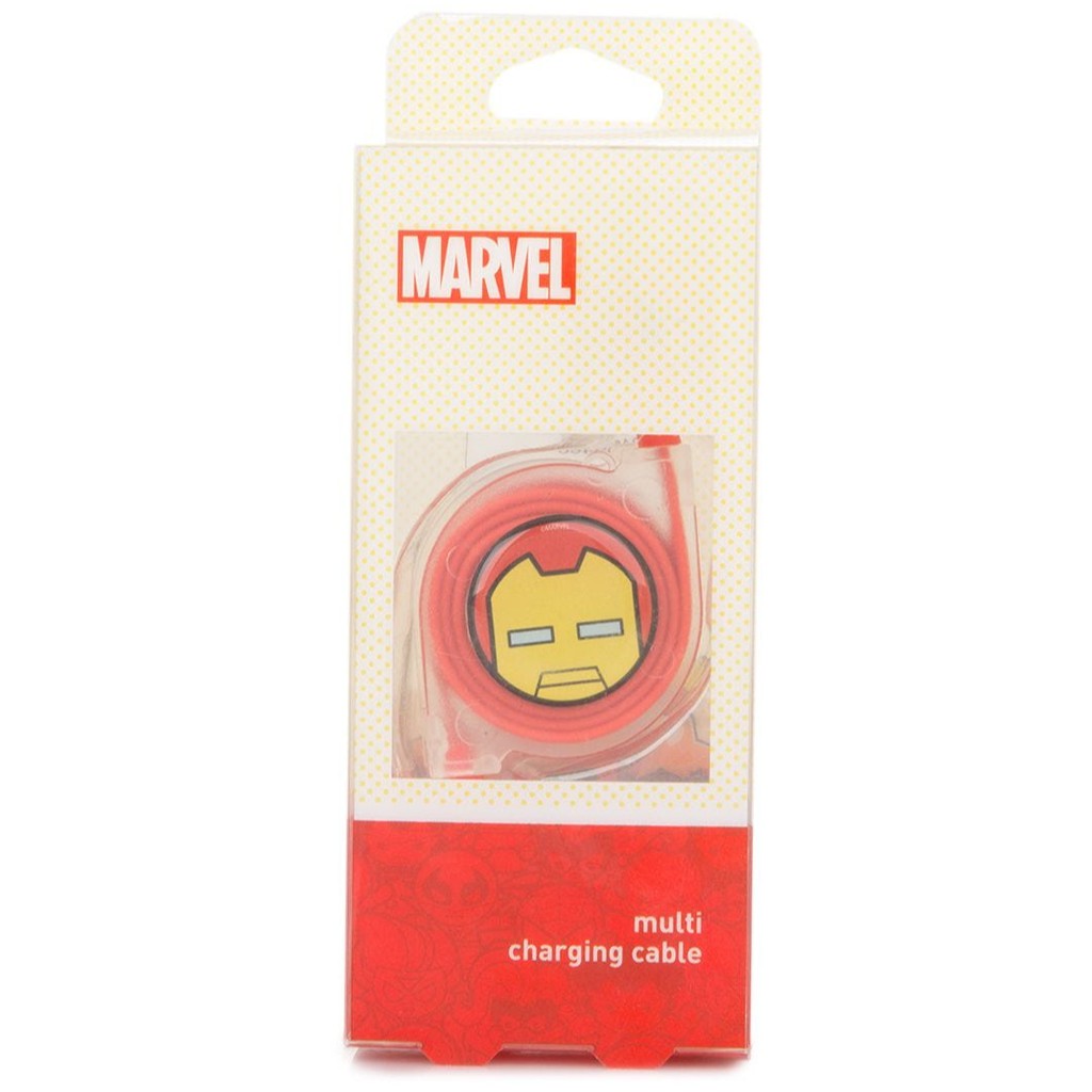 Kabel Charger Multi Handphone Smartphone Android Iphone Kartun Superhero Marvel Iron Man