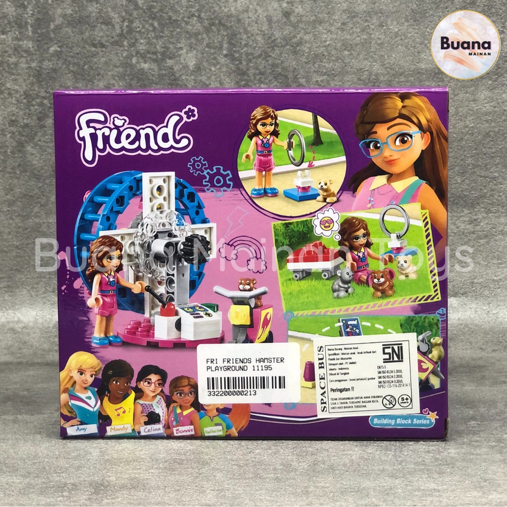 BRICK LARI FRIEND OLIVIA HAMSTER PARK MAINAN EDUKASI ANAK PEREMPUAN BRICKS TAMAN BERMAIN FRIENDS 11195