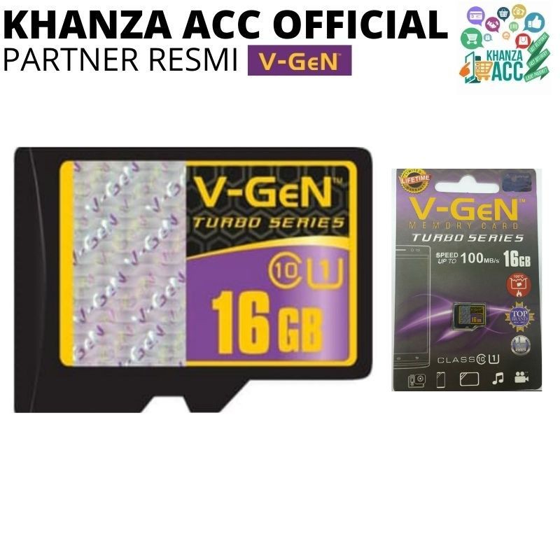 KHANZAACC VGEN 16GB Memory Hp Micro SD Class 10 Turbo Series