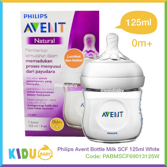 Philips Avent Bottle MIlk SCF 690/13 125ml White Botol Susu Bayi dan Anak Kidu Baby