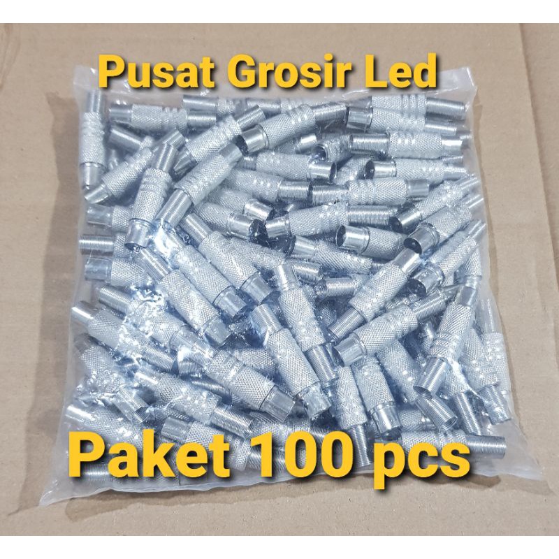 Paket 100 pcs ( 1 pak ) Jack Tv Besi Male