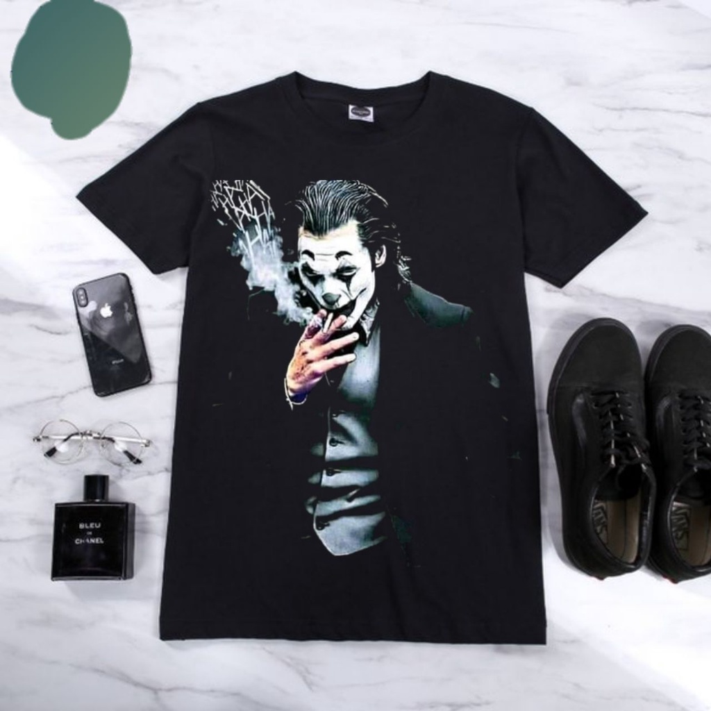 Clothing May - Kaos Joker Keren Kaos Koas Dewasa Anak Karater Distro Kekinin T Shirt Tshirt T-Shirt Premium Murah Unisex Wanita Perempuan Pria Laki-Laki Cowok Cewek Bahan Cotton Combed 30S Katun Kombed Sablon Dtf Murah Premium Oversize Kaus Oblong