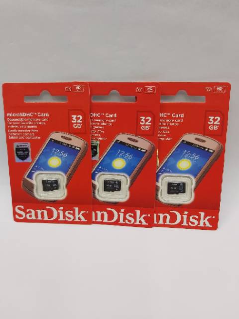 Memory Card Micro SD Sandisk  32gb Class 4