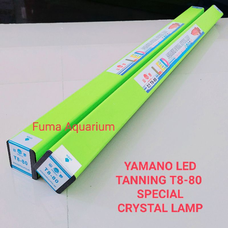 Lampu Led Tanning Yamano T8-80 dobel Led 10watt Spesial Red Arwana Crystal View Koi Koki