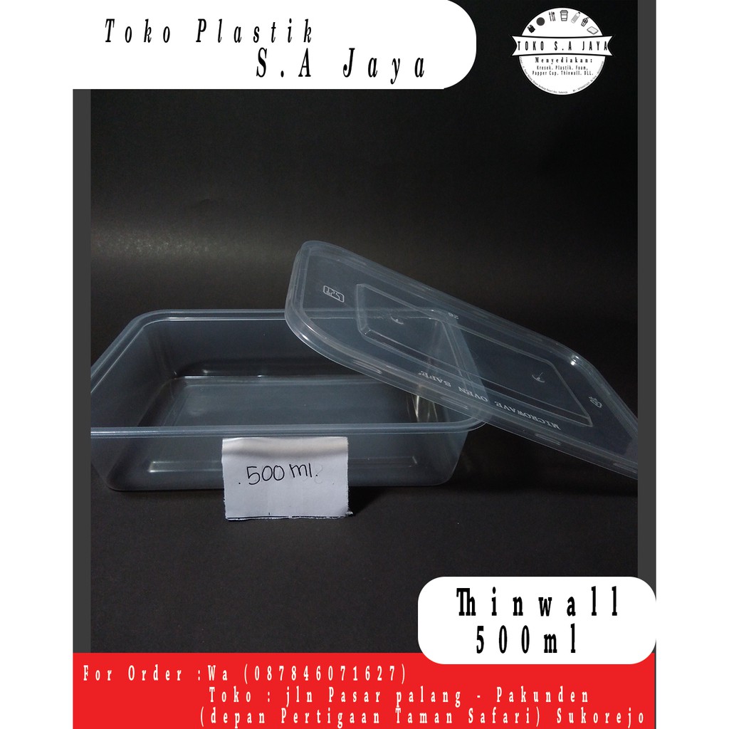 Thinwall / Kotak Makan Persegi Panjang