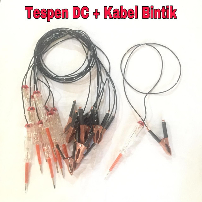 OBENG TESTPEN KABEL DC / TESPEN KABEL AKI DC / TEST PEN MOBIL MOTOR