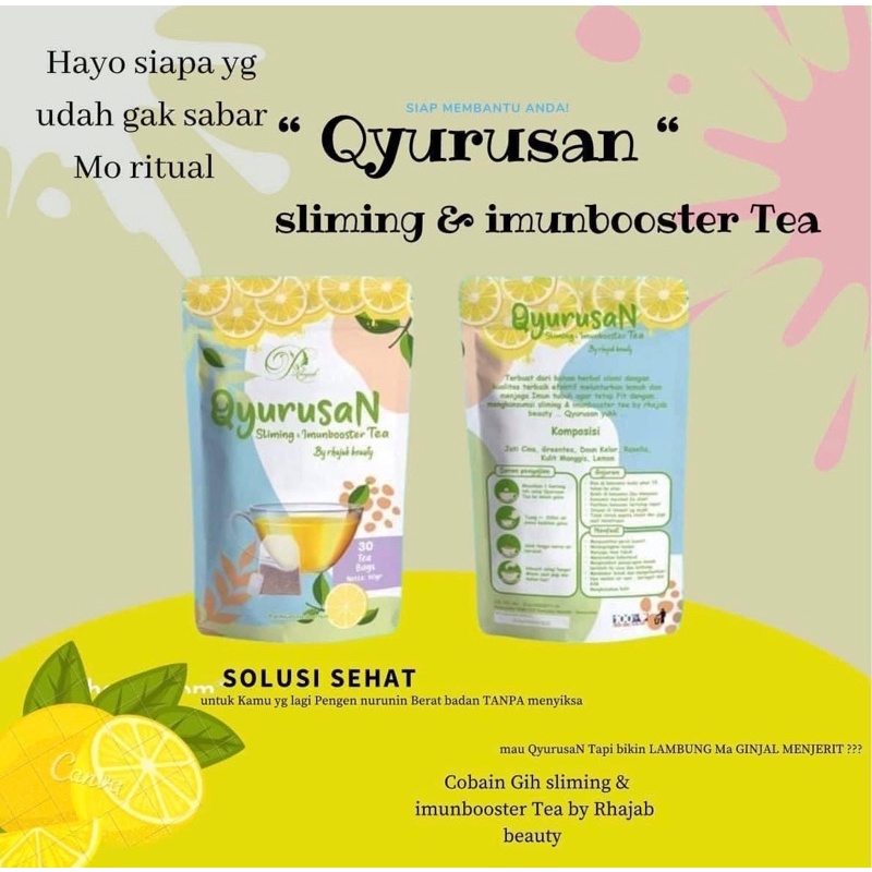 

QYURUSAN Sliming & Imunbooster Tea By Rhajab