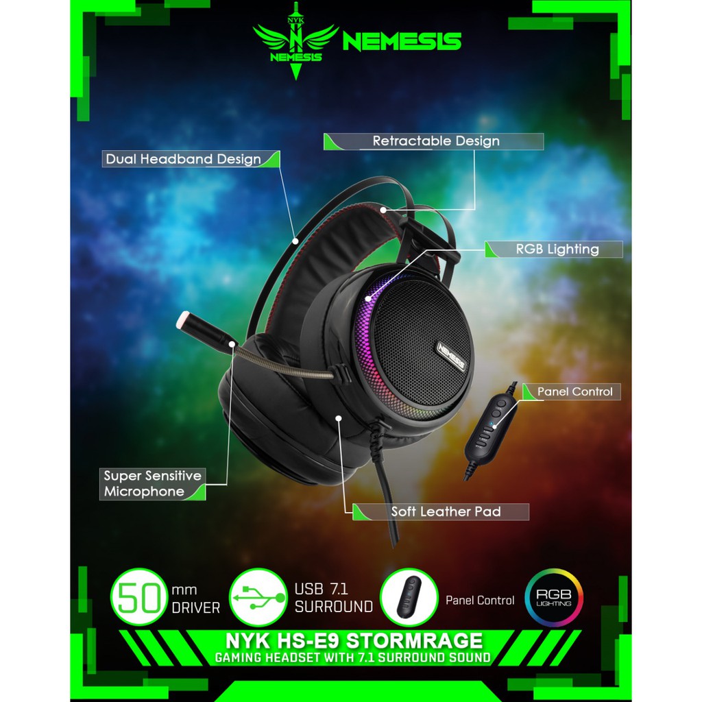 NYK Nemesis HS-E9 Stromrage / NYK HS-E9 Gaming Headset