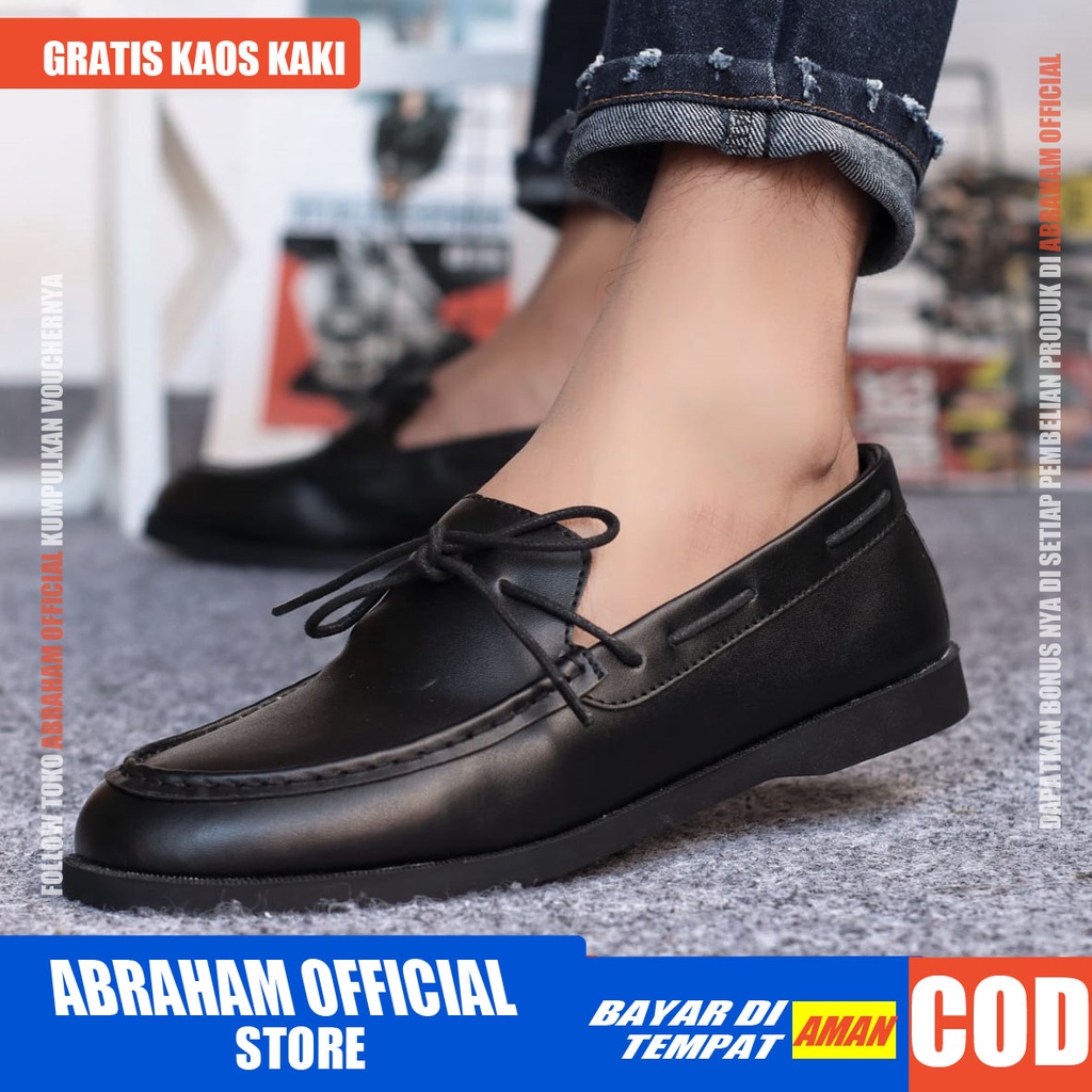 ELDER Sepatu Formal Pria Kulit Sintetis Sepatu Pria Casual Pantofel Sepatu Kasual Cowok / Cowo Oxford Kerja Kantor Kuliah Kondangan Gaya Keren Kekinian Original Murah Terlaris