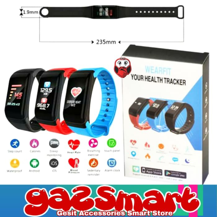 Smartwatch Wearfit F1 Plus Jam Kesehatan Tubuh