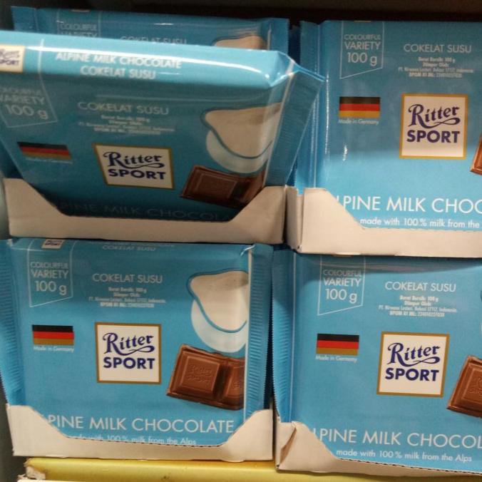 

] RITTER SPORT PINE CHOCOLATE MILK 100 gr