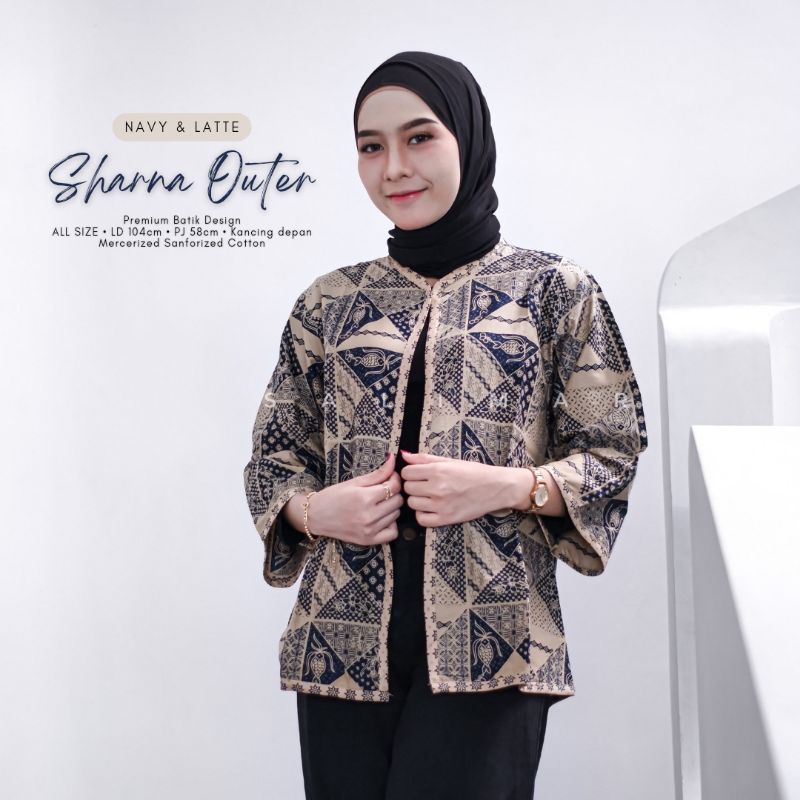 BLUS OUTER WANITA BAJU BATIK BLOUSE OUTWEAR BATIK - 15