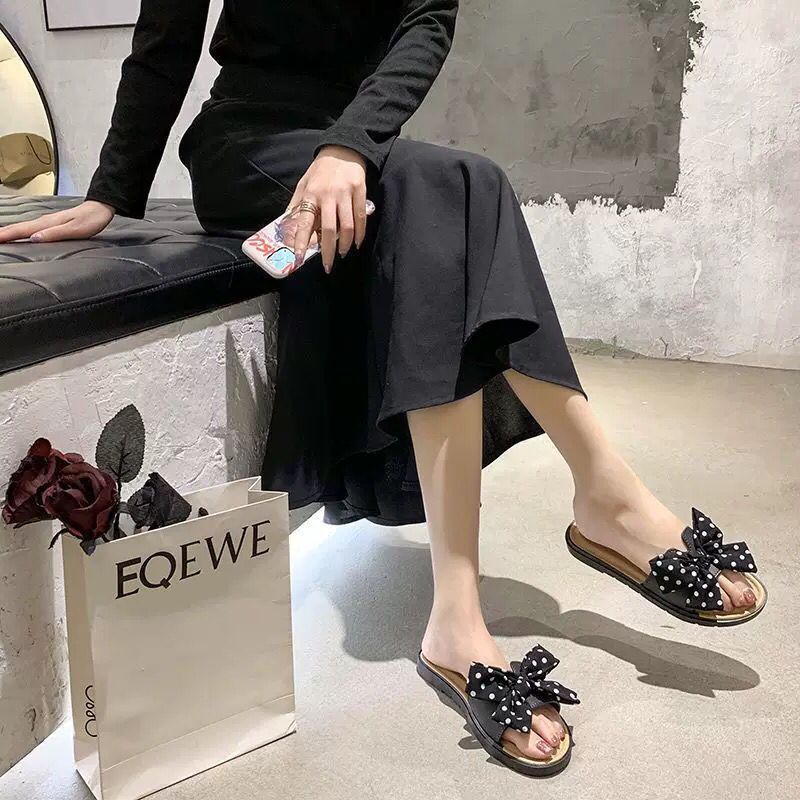 TOPGROSIR TG1555 SANDAL SLIP WANITA MOTIF PITA POLKADOT IMPORT