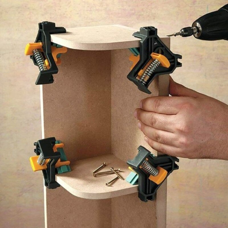 Bisa COD Klemp Kayu Clamp Penjepit Sudut Kayu Corner Clip Angle 90 Derajat 4 PCS - VAHIGCY AT8809