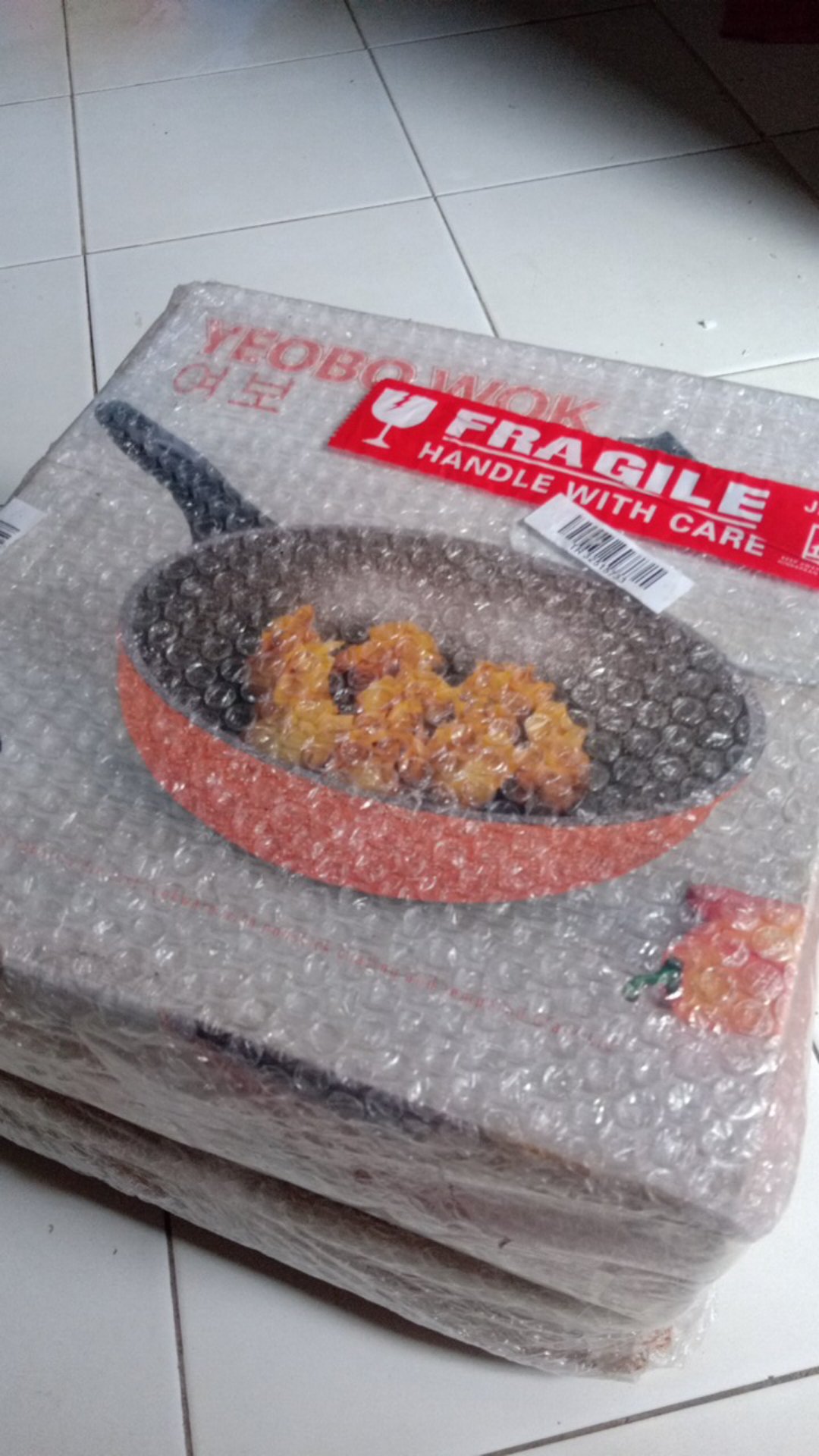 Panci Wajan Anti Lengket Granite Orange New Yeobo 30cm