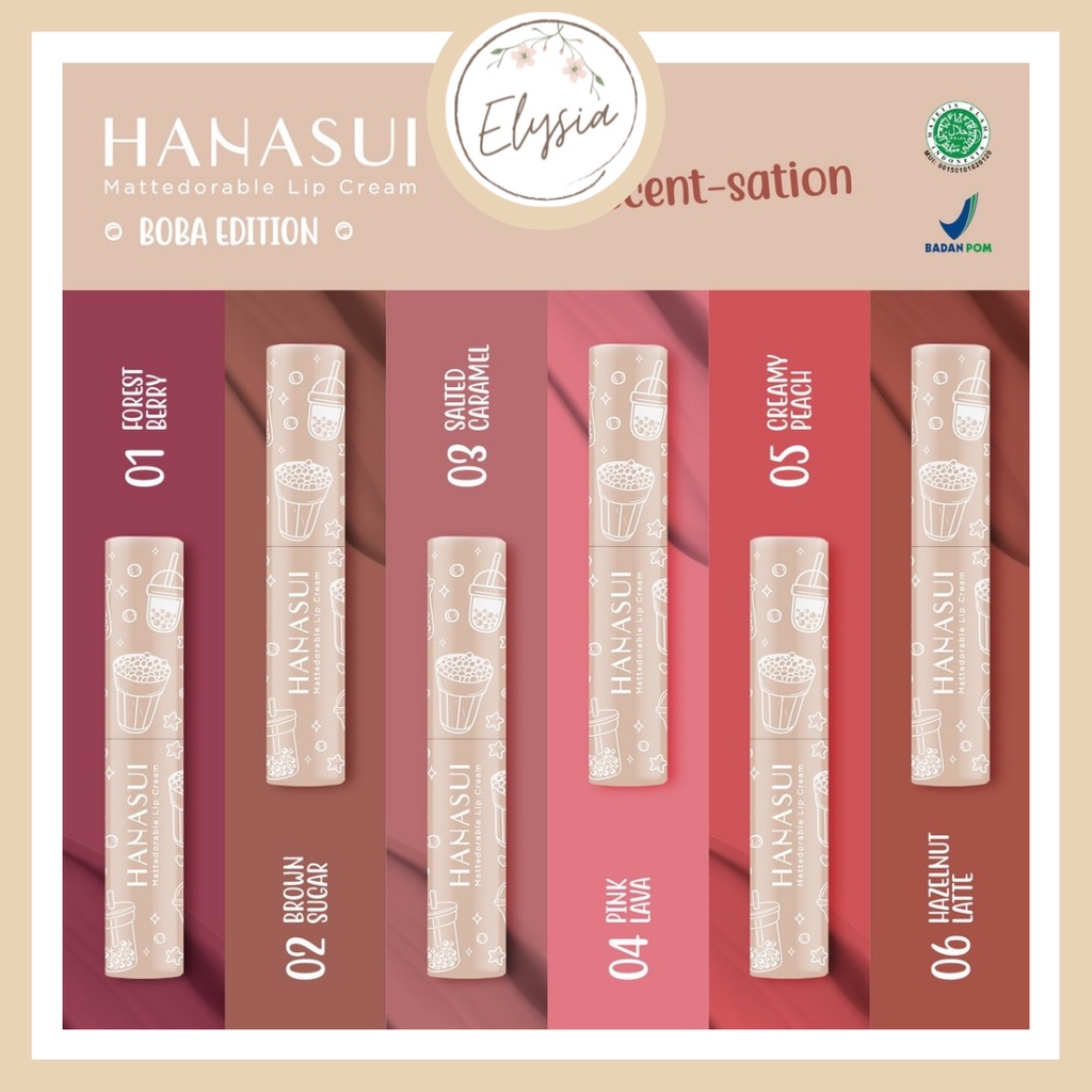 BOBA HANASUI LIPCREAM / HANASUI BOBA LIP CREAM EDITION