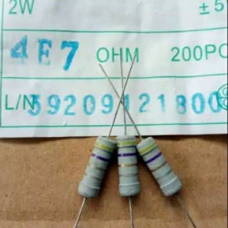 Resistor 4,7 ohm 2 w