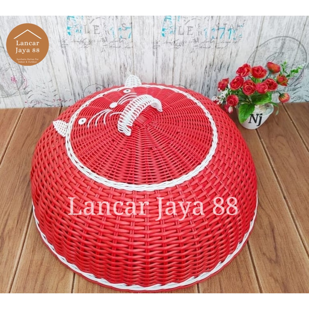 Tudung Saji Karakter Rotan Sintetis