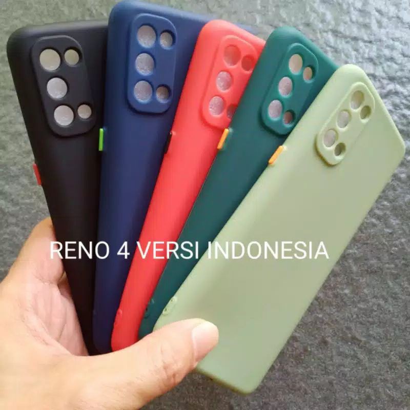 Case Oppo Reno 4 versi indonesia ( 9 model ) soft softcase softshell silikon cover casing kesing housing