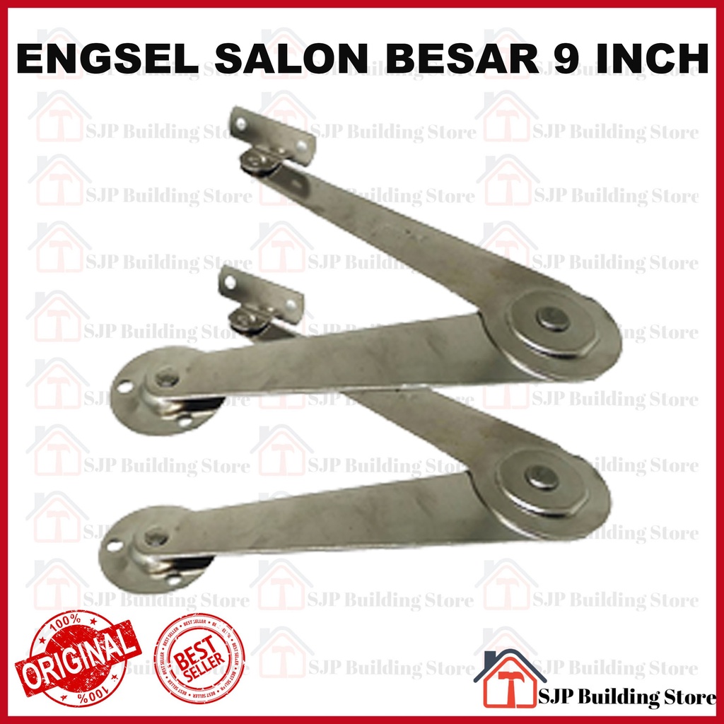 IGM Engsel Salon Stainless 9 inch Besar Tebal Awet Engsel Sikutan Jendela Besar Lemari