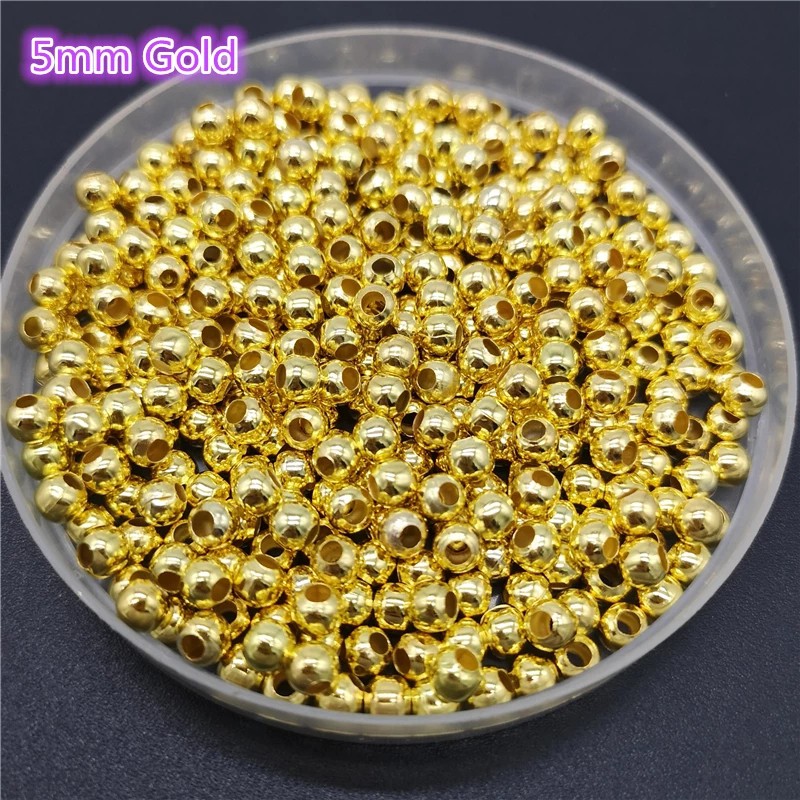 Mote bulat gold &amp; silver uk.3mm-8mm /pon