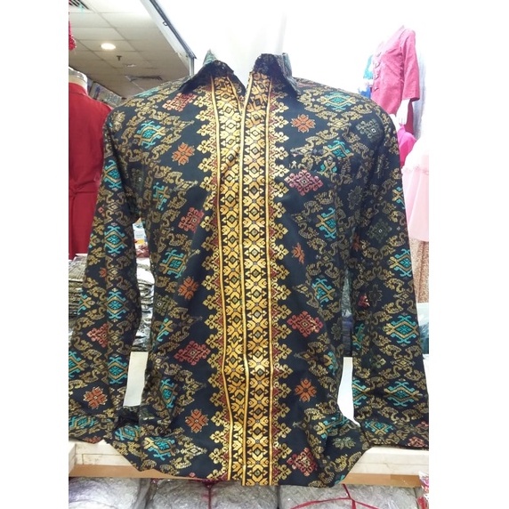 KEMEJA BATIK PRIA / KEMEJA MOTIF BATIK LENGAN PANJANG DAN LENGAN PENDEK MOTIF AYUNDA / SONGKET