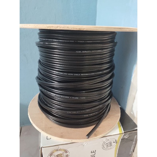 Kabel Eceran Rg6+Power Kabel Coaxial Rg6+Power Cocok Untuk Outdoor