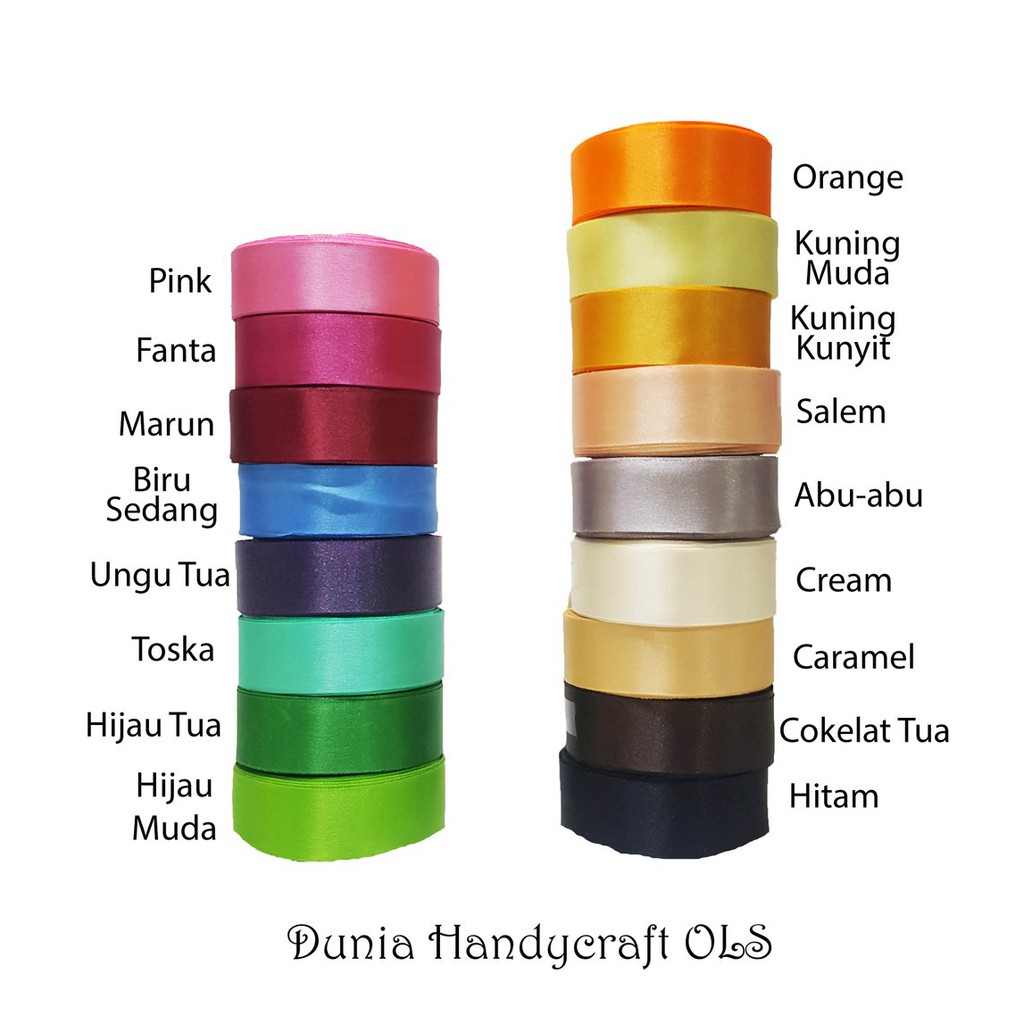 

Jual Pita Satin Potong Satu inch Bahan Kerajinan Tangan DIY Handcraft Berkualitas
