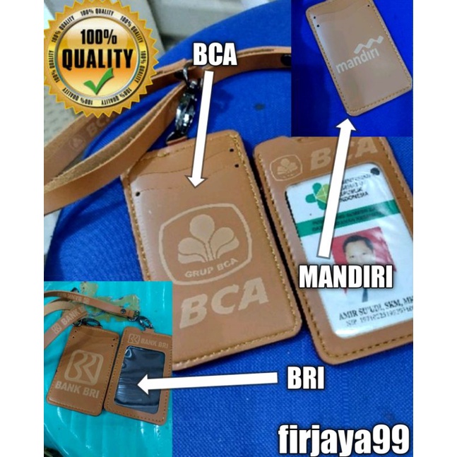 

name tag id card bank bca,bank bri bank mandiri/kalung id card bank