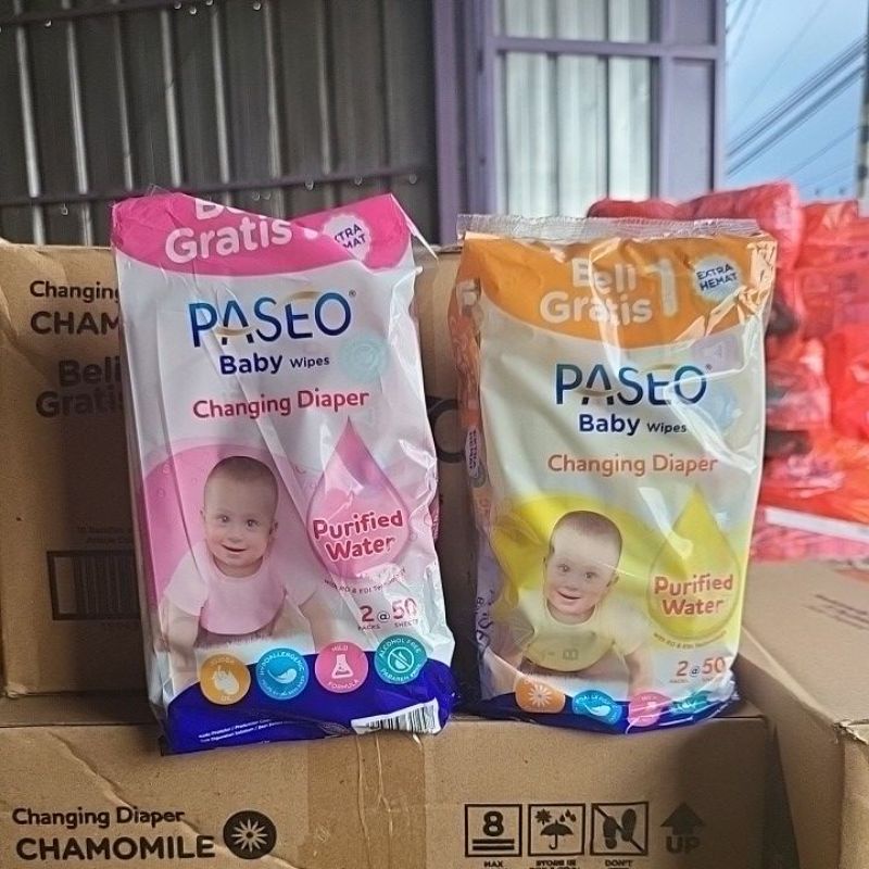 TISU BASAH MITU BABY WIPES GANTI POPOK 50'S / PASEO BABY WIPES  50`S BUY 1 GET 1 / TISU BASAH YUNIKON 50S BUY1GET1RANDOM