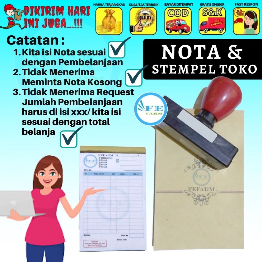 Menyediakan NOTA dan STEMPEL untuk Laporan Kantor FEFARM