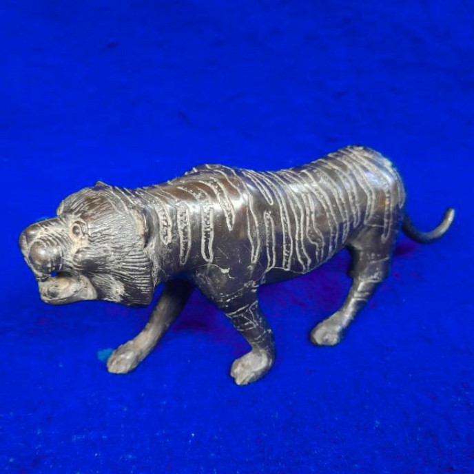 Miniatur Patung Pajangan Macan Harimau Hitam Unik Antik