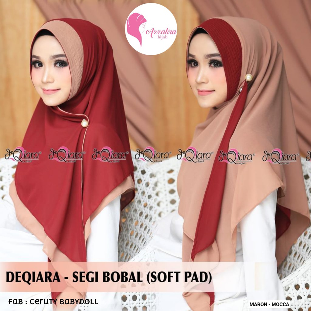 JILBAB/HIJAB Segi 3 segitiga soft pad bobal khimar 2 layer Shopee