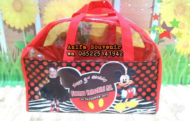 Tas Souvenir Ulang Tahun / Goodie Bag  Ultah Anak  Murah BUSUR  CUSTOM  MICKEY  MOUSE-1