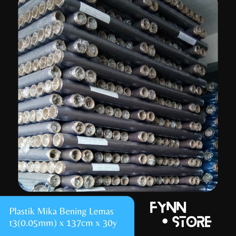 

Plastik mika bening tebal 0.05 mm x 137 cm x 30 yard