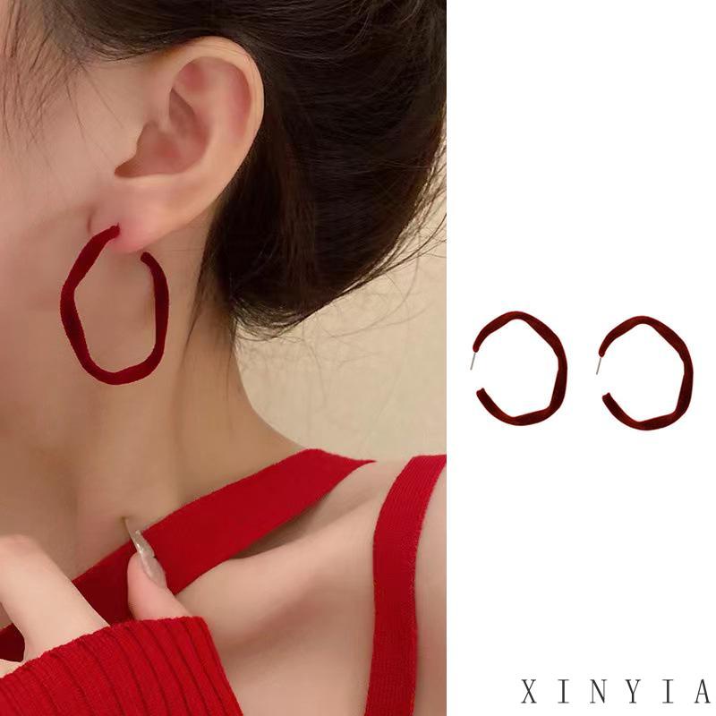 Anting Bentuk C Bahan Titanium Steel Untuk Wanita