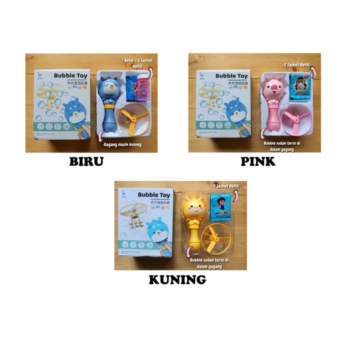Bubble Gun Flying Mainan Gelembung Terbang Baling Flying Bubble Toys