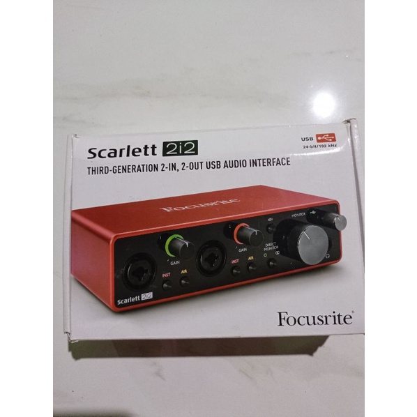 Focusrite scarlett 212 3rd gen USB audio interface
