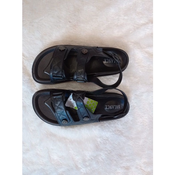 sandal balance tali wanita terbaru/sandal jelly balance / sandal hitam wanita