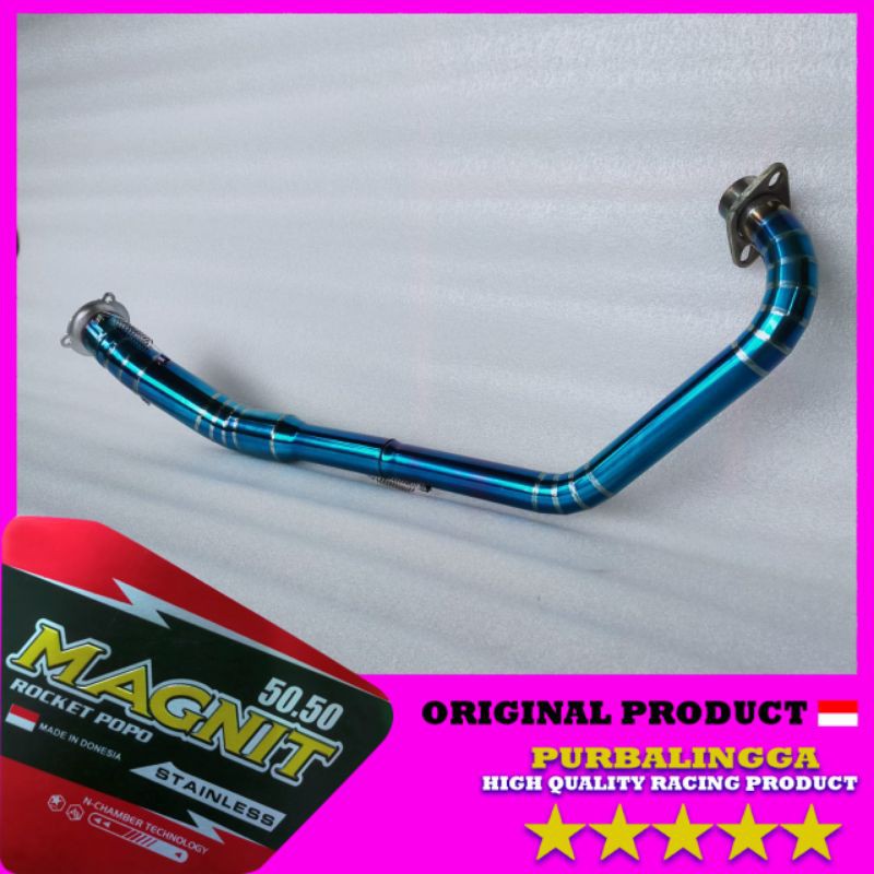 Pipa leheran knalpot bluemoon Honda Cb 150r old plus adaptor full cacing stainless