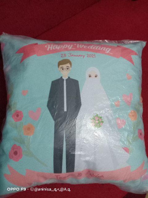 Bantal Custom Wedding Hijab Syari Mewah