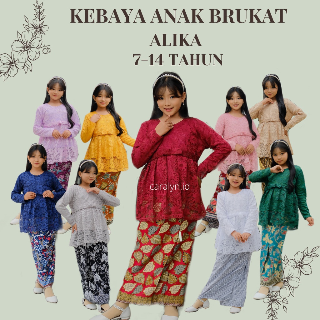 KEBAYA ANAK ALIKA TK PAUD SD 1-14 TAHUN