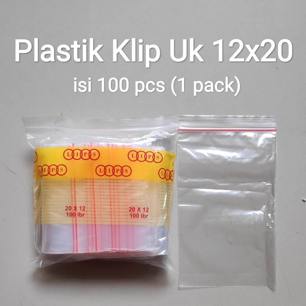 Kantong Plastik Klip uk 12x20 - Plastik zipper - plastik obat