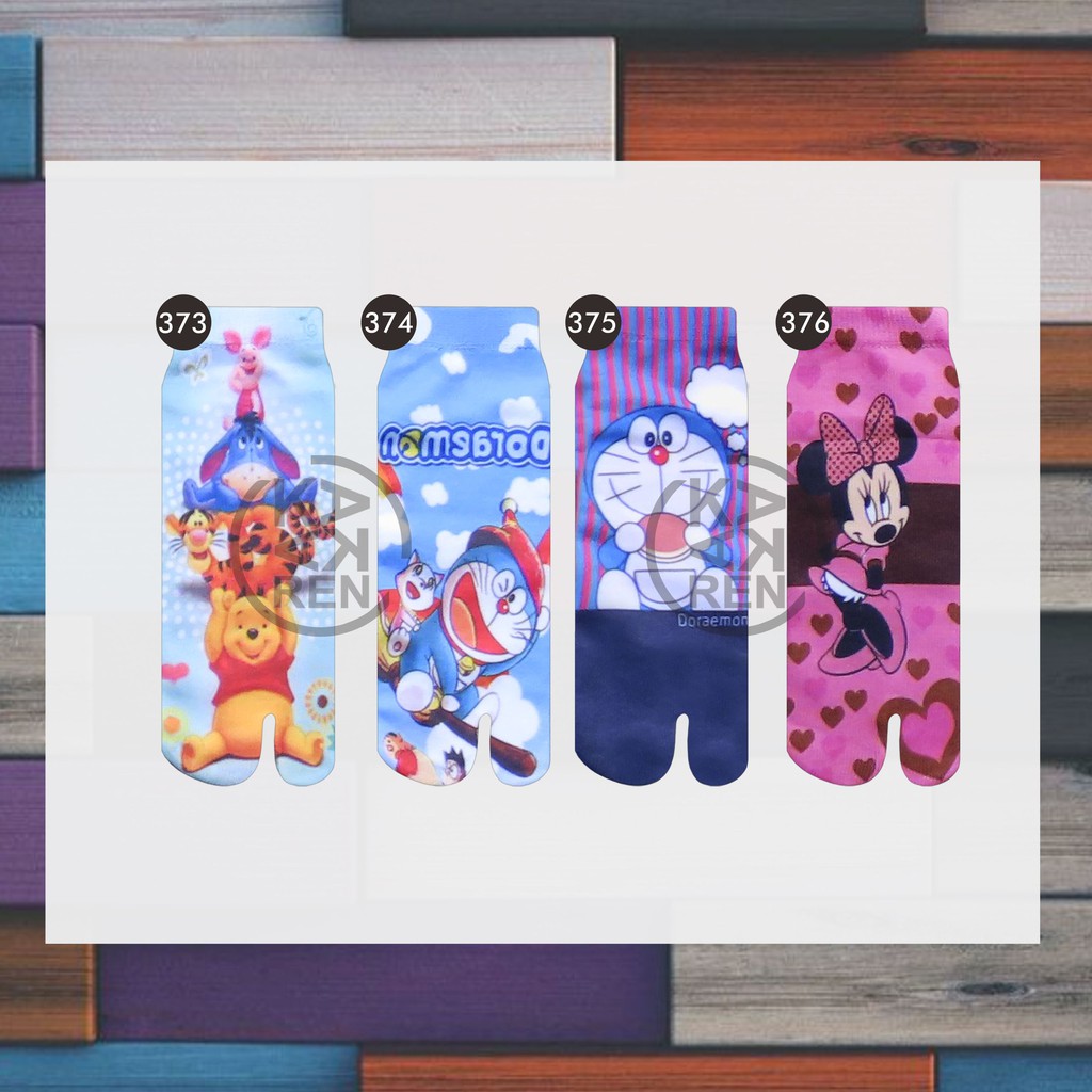 Kaos Kaki Jempol Anak Printing Karakter Frozen,  Mickey Mouse, Princess, Jasmine, Unicorn T